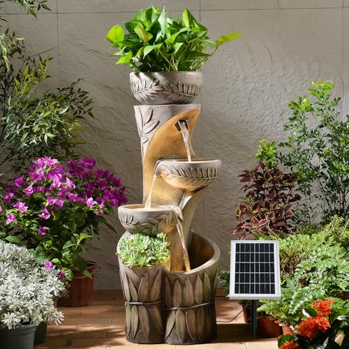 35.6" Solar Outdoor Water Fountain