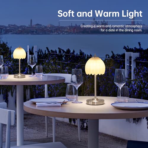 Tulip Table Lamp with 5200mAh Battery & Touch Control