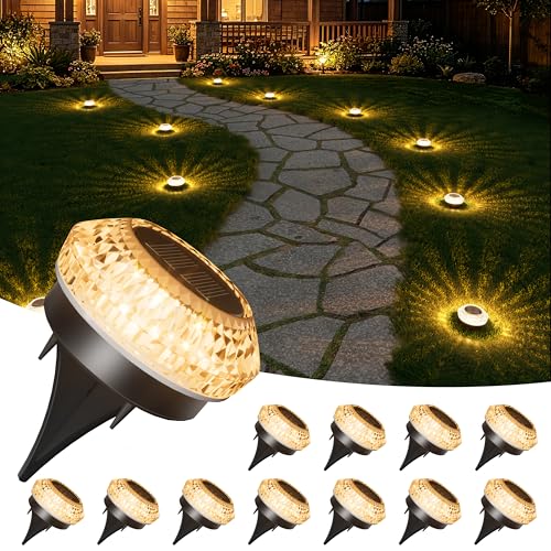 Mini Solar Ground Lights Outdoor (12 Count)