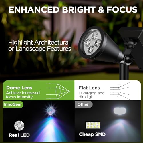 4 Solar Lights Outdoor Spotlight Garden Yard Landscape