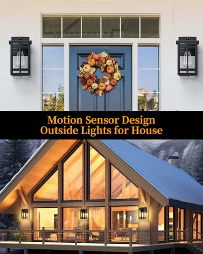 Motion Sensor Outdoor Wall Light Fixtures (2 Count)