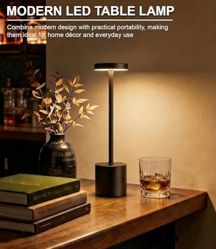 Black Cordless Table Lamp
