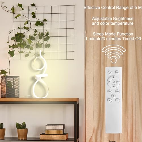 21.6 Inches Modern Knight Design Table Lamp with Remote Control