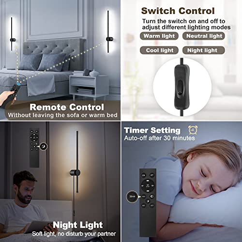Wall Sconces Set of Two with Remote