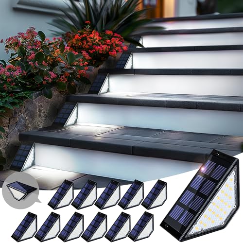 12 Pack Solar Step Lights for Outside (12 Count)