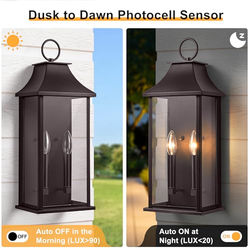 Dusk to Dawn Outdoor Wall Sconces 2