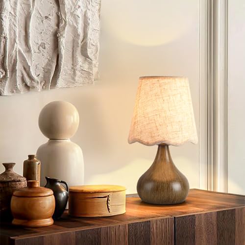 Wood Grain Small Table Lamp
