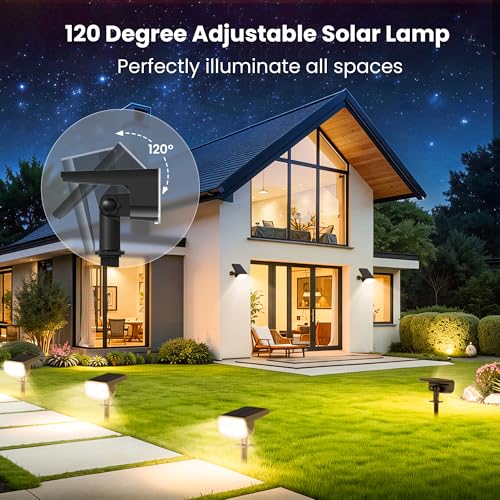 Solar Spot Lights Outdoor Waterproof (4 Count)