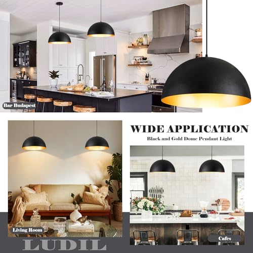 16 Inch Industrial Pendant Lighting for Kitchen Island (2 Count)