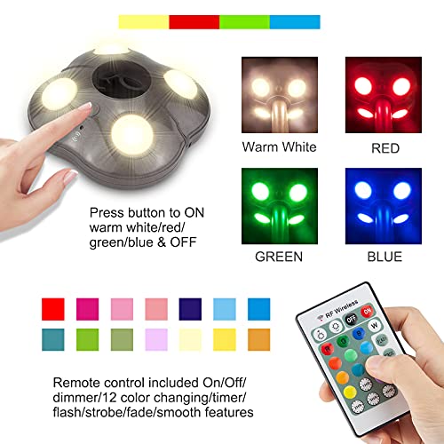 Patio Umbrella Light Outdoor Wireless Battery Operated LED Table Umbrella Lights with Remote