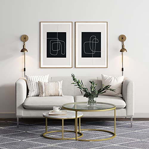 Tamlin Vintage Brass Wall Light Fixture (2 Count)