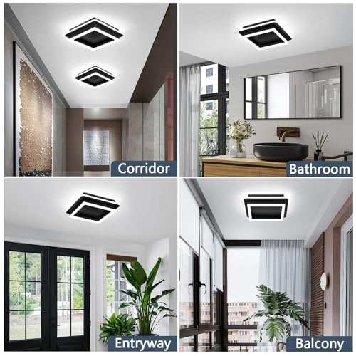 3 Packs Square Flush Mount Ceiling Light