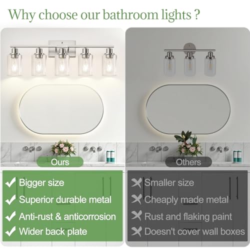 5 Light Bathroom Light Fixtures