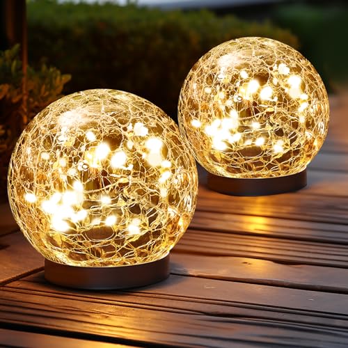 Solar Globe Lights Outdoor Waterproof
