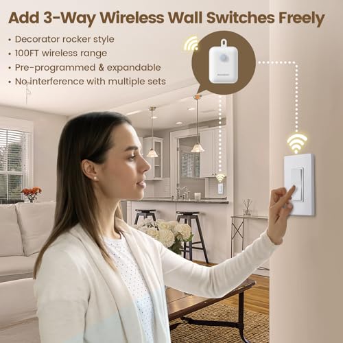3 Way Wireless Light Switch and Receiver Kit