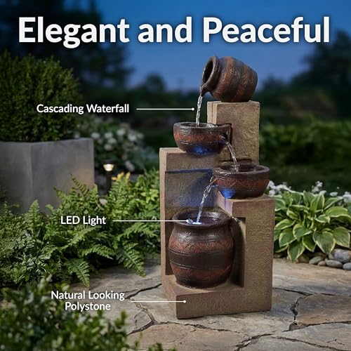Sunnydaze Cascading Terra Bowls 30