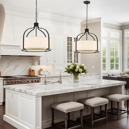 20.5" Black Drum Chandelier