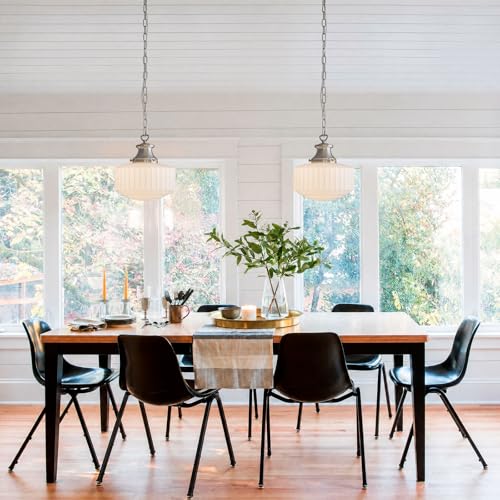 Vintage Milk Glass Pendant Light Fixtures