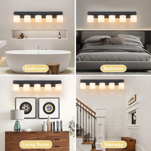 Modern Bathroom Light Fixtures Over Mirror