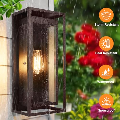 19 Inch Bronze Outdoor Wall Light Fixtures