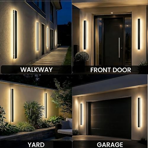 4.33In Wide Modern Outdoor Wall Light for Garage
