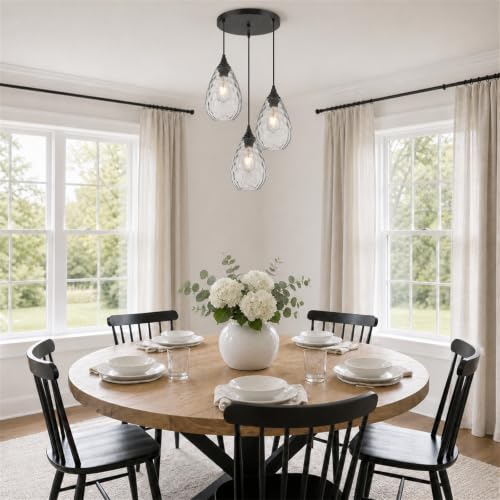 Black 3 Light Pendant Lighting
