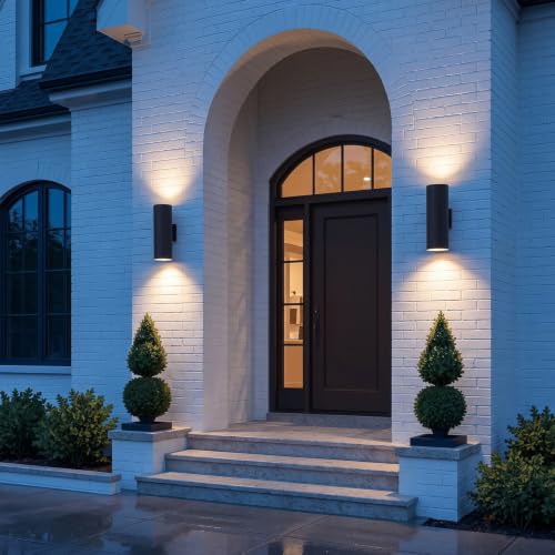 2 Pack 22" Outdoor Cylinder Wall Light (2 Count)