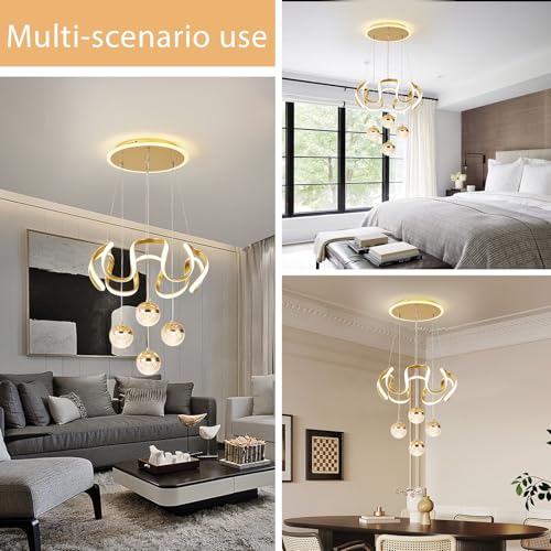Modern Gold LED Chandeliers