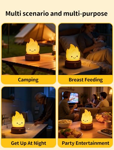 Campfire Night Light with 6 White Noise