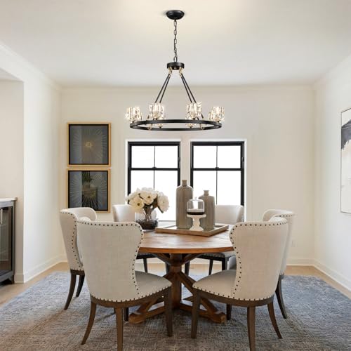 Black Wagon Wheel Chandelier