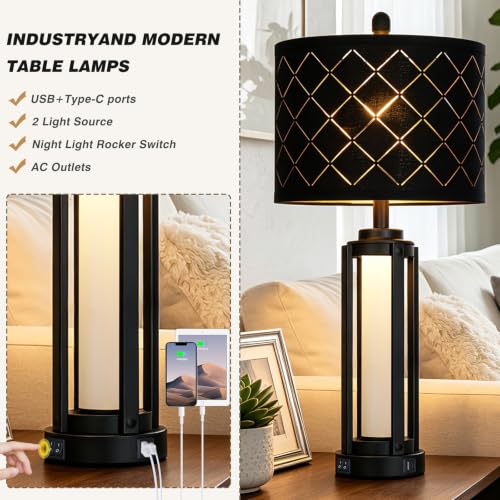 28" Tall Modern Table Lamps Set of 2 for Living Room Bedroom (2 Count)