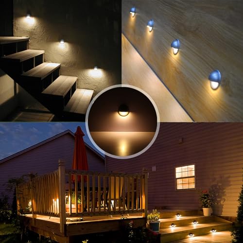 RNEHON 16 Pack Warm White LED Deck Lights Kit (16 Count)