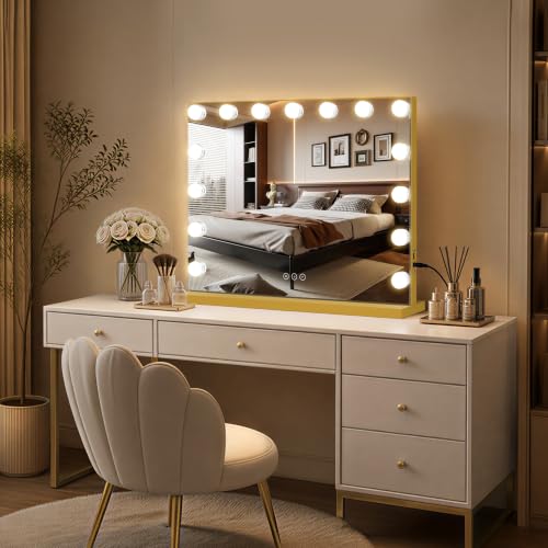 Vanity Mirror with Lights Lighted Makeup Mirror with Dimmable LED Bulbs