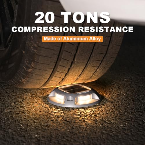 Solar Driveway Marker Lights Dock Marine Led Deck Outdoor 4 Pack (4 Count)