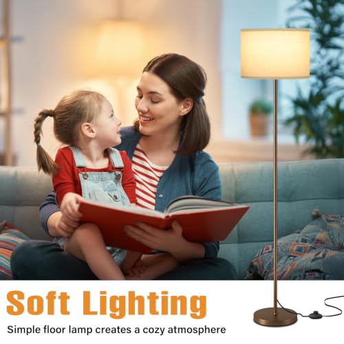 60'' Modern Floor Lamp with Shade