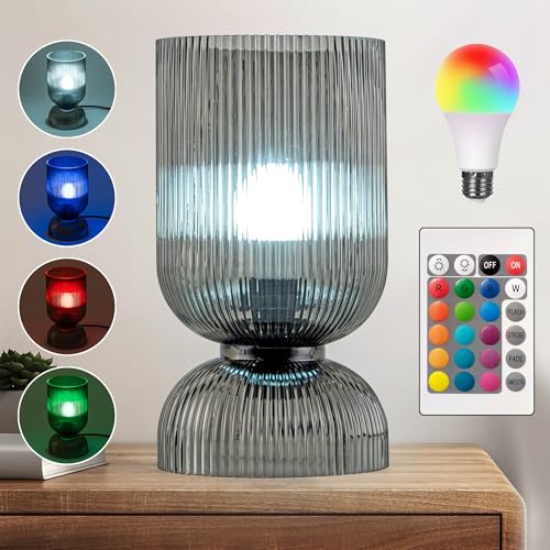 Modern RGB Glass Table Lamp with Remote
