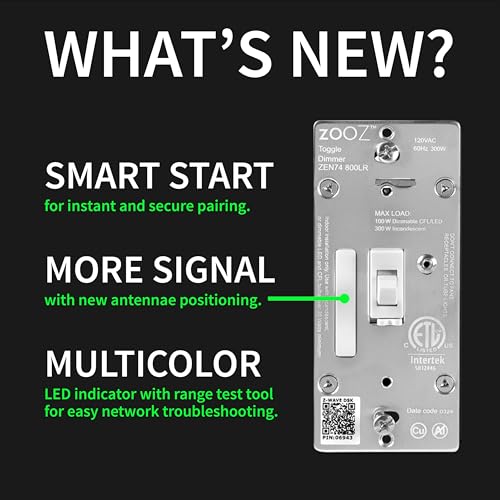 800 Series Z Wave Long Range Toggle Dimmer ZEN74
