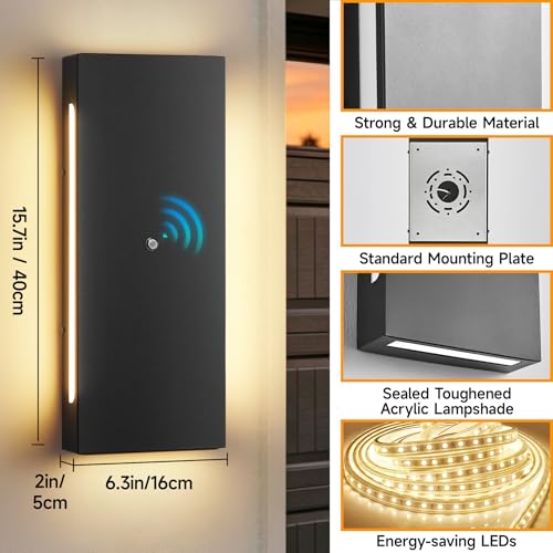 Dusk to Dawn Outdoor Wall Lights (Dusk to Dawn / 16 Inches)