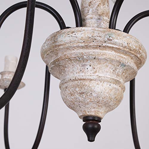 French Country Chandelier 6 Lights Retro Rustic Lights Fixture
