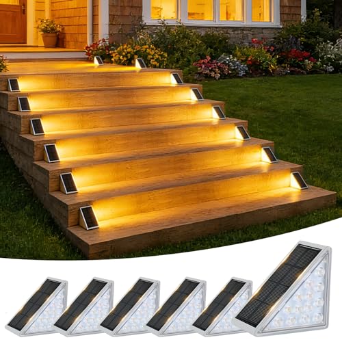 Solar Step Lights Outdoor Waterproof (6 Count)