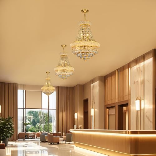 Gold Crystal Chandeliers for Dining Room