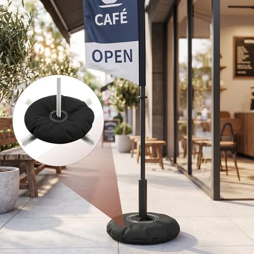 3 Pcs Sandbag Feather Flag Sand Weights Black Bag Umbrella Base (3 Count)