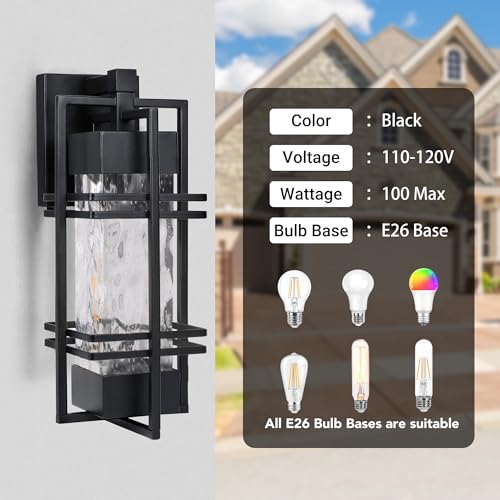 15" Outdoor Porch Light Fixtures Wall Mount (2 Count)