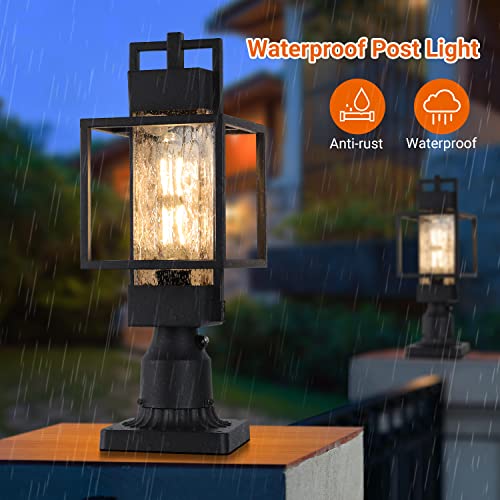 18" H Dusk to Dawn Outdoor Post Light Fixture Hardwired 120V