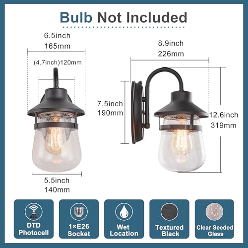 Dusk to Dawn Outdoor Wall Lantern