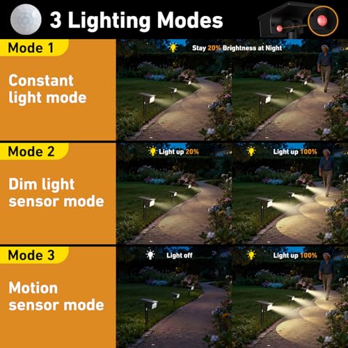 4 Pack Solar Lights Outdoor Waterproof (4 Count)