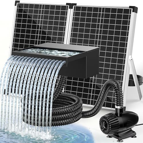 70W Solar Pond Waterfall Spillway with Pond Pump