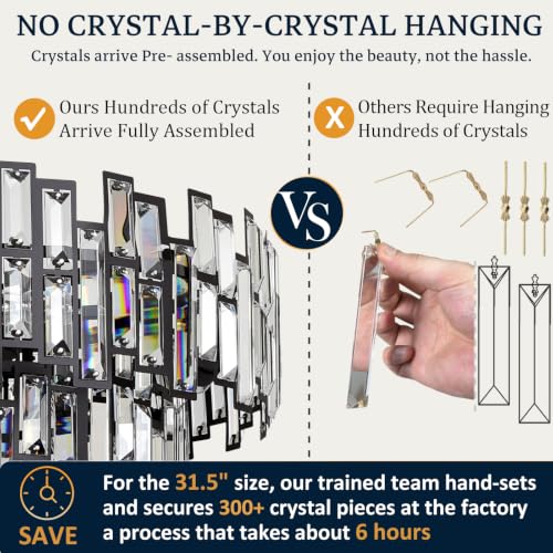 Modern Crystal Chandelier Lighting Foyer Living Room