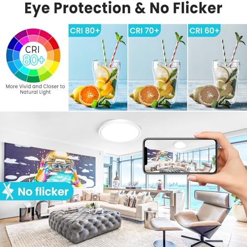 12 inch Flush Mount LED Ceiling Light Fixture (6 Count)