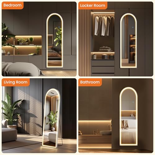 LED Arched Full Length Mirror